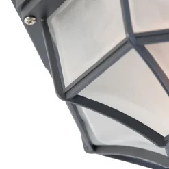 QAZQA Deckenleuchten Außen|Gartenbeleuchtung*Landhaus Deckenleuchte dunkelgrau IP44 - Bri L.