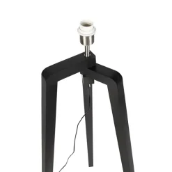 QAZQA Leuchten Ohne Schirm|Stehlampen*Landhaus Stehlampe Stativ Schwarz ohne Schirm - Puros