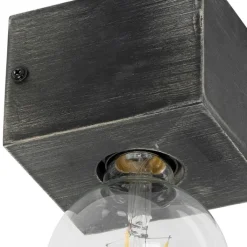 QAZQA Wandleuchten|Wohnzimmerlampen*Landwandlampe schwarzes Holz - Block