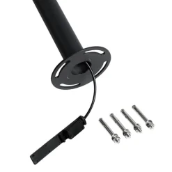 QAZQA Gartenbeleuchtung|Laternen Außen*Laterne schwarz mit Klarglas 200 cm 3-flammig IP44 - Sfera