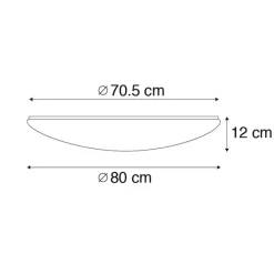QAZQA Schlafzimmerlampen|Küchenlampen*LED Deckenleuchte 80 cm Sterneffekt mit Fernbedienung - Extrema