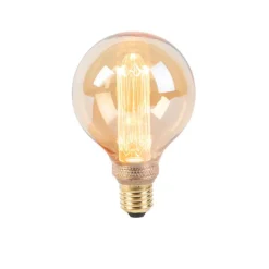 LUEDD Filament Lampen|Led Lampen*LED Lampe G95 E27 5W 1800K gelb 3-stufig dimmbar