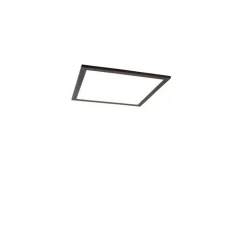 QAZQA Led Panels|Led-Deckenleuchten*LED Panel Schwarz 40 cm inkl. LED mit Fernbedienung - Liv