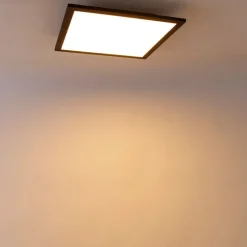 QAZQA Led Panels|Led-Deckenleuchten*LED Panel Schwarz 40 cm inkl. LED mit Fernbedienung - Liv