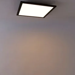 QAZQA Led Panels|Led-Deckenleuchten*LED Panel Schwarz 40 cm inkl. LED mit Fernbedienung - Liv