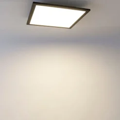 QAZQA Led Panels|Led-Deckenleuchten*LED Panel Schwarz 40 cm inkl. LED mit Fernbedienung - Liv