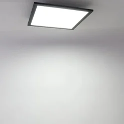 QAZQA Led Panels|Led-Deckenleuchten*LED Panel Schwarz 40 cm inkl. LED mit Fernbedienung - Liv