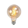 LUEDD Filament Lampen|Led Lampen*LED-Glühlampe E27 5W 2200K G95 Rauch dimmbar