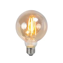 LUEDD Filament Lampen|Led Lampen*LED-Glühlampe E27 5W 2200K G95 Rauch dimmbar
