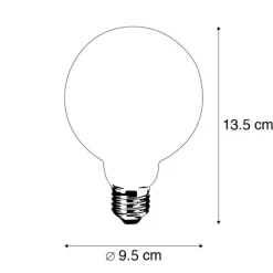 LUEDD Filament Lampen|Led Lampen*LED-Glühlampe E27 5W 2200K G95 Rauch dimmbar