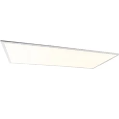 QAZQA Led Panels|Led-Deckenleuchten*LED-Panel aus Stahl 120 cm inkl. LED mit Fernbedienung - Liv