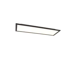 QAZQA Schlafzimmerlampen|Küchenlampen*LED-Panel schwarz 80 cm inkl. LED mit Fernbedienung - Liv