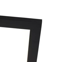 QAZQA Schlafzimmerlampen|Küchenlampen*LED-Panel schwarz 80 cm inkl. LED mit Fernbedienung - Liv