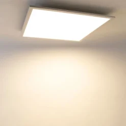 QAZQA Schlafzimmerlampen|Küchenlampen*LED-Panel weiß inkl. LED und Dimmer mit Fernbedienung - Liv