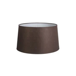 QAZQA Lampenschirme*Leinen Lampenschirm braun 45/25
