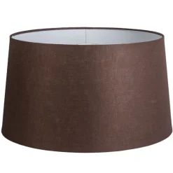 QAZQA Lampenschirme*Leinen Lampenschirm braun 45/25