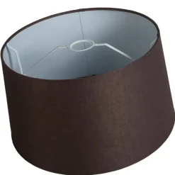 QAZQA Lampenschirme*Leinen Lampenschirm braun 45/25