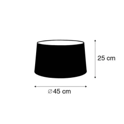 QAZQA Lampenschirme*Leinen Lampenschirm braun 45/25