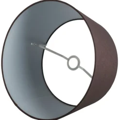 QAZQA Lampenschirme*Leinen Lampenschirm braun 45/25