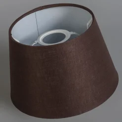 QAZQA Lampenschirme*Leinen Lampenschirm braun 25/16