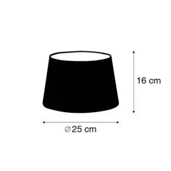 QAZQA Lampenschirme*Leinen Lampenschirm braun 25/16