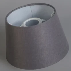 QAZQA Lampenschirme*Leinen Lampenschirm grau 25/16