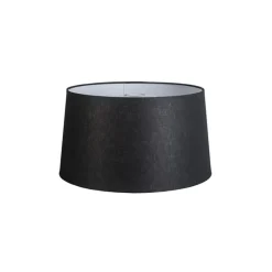 QAZQA Lampenschirme*Leinen Lampenschirm schwarz 45/25