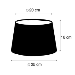 QAZQA Lampenschirme*Leinen Lampenschirm schwarz 25/16