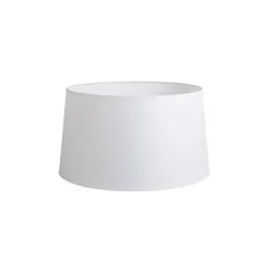 QAZQA Lampenschirme*Leinen Lampenschirm weiß 45 cm