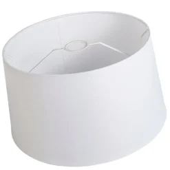 QAZQA Lampenschirme*Leinen Lampenschirm weiß 45 cm