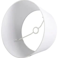 QAZQA Lampenschirme*Leinen Lampenschirm weiß 45 cm