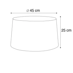 QAZQA Lampenschirme*Leinen Lampenschirm weiß 45 cm