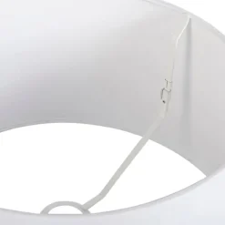 QAZQA Lampenschirme*Leinen Lampenschirm weiß 45 cm