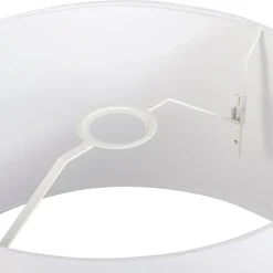 QAZQA Lampenschirme*Leinen Lampenschirm weiß 45 cm