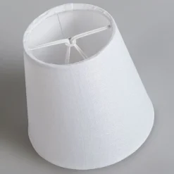 QAZQA Lampenschirme*Leinenklemmschirm weiß ca. 12 cm