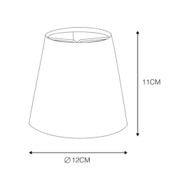 QAZQA Lampenschirme*Leinenklemmschirm weiß ca. 12 cm