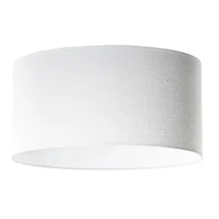 QAZQA Lampenschirme*Leinenlampenschirm weiß oval 50/33/25