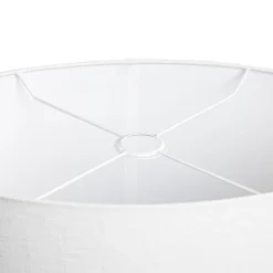 QAZQA Lampenschirme*Leinenlampenschirm weiß oval 50/33/25