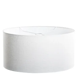 QAZQA Lampenschirme*Leinenlampenschirm weiß oval 50/33/25