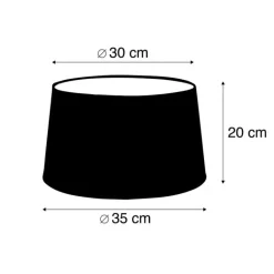 QAZQA Lampenschirme*Leinenschirm Weiß Rund Konisch 35/30/20