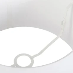 QAZQA Lampenschirme*Leinenschirm Weiß Rund Konisch 35/30/20