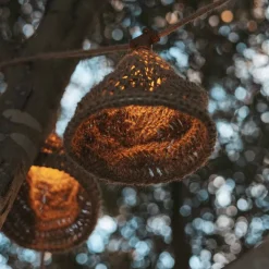 Newgarden Gartenbeleuchtung|Led-Außenleuchten*Lichterkette braun 8m inkl. LED 10-flammig IP44 Solar wiederaufladbar - Maro