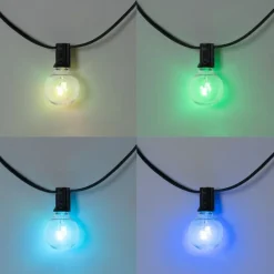 QAZQA Gartenbeleuchtung|Led-Außenleuchten*Lichterkette für den Außenbereich 10m inkl. LED 10 Lichter RGBW Solar - Russell