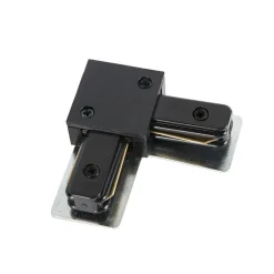 QAZQA Deckenstrahler|Schienensysteme*L-Kupplungsstück für 1-Phasen-Schiene schwarz - Iconic