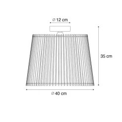 QAZQA Gartenbeleuchtung|Deckenleuchten Außen*Ländliche Außendeckenleuchte aus Holz IP44 - Jayla