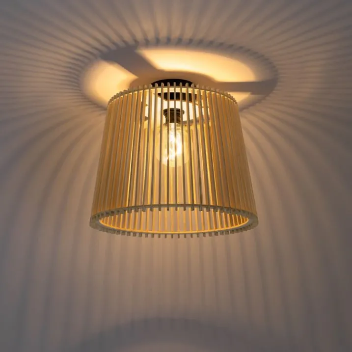 QAZQA Gartenbeleuchtung|Deckenleuchten Außen*Ländliche Außendeckenleuchte aus Holz IP44 - Jayla