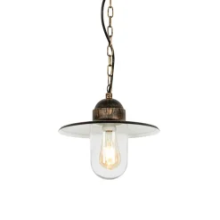 QAZQA Gartenbeleuchtung|Pendelleuchten Außen*Ländliche Außenhängelampe Antikgold IP44 - Kansas