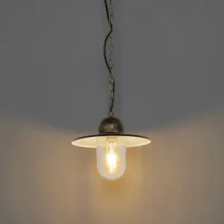 QAZQA Gartenbeleuchtung|Pendelleuchten Außen*Ländliche Außenhängelampe Antikgold IP44 - Kansas