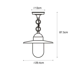 QAZQA Gartenbeleuchtung|Pendelleuchten Außen*Ländliche Außenhängelampe Antikgold IP44 - Kansas