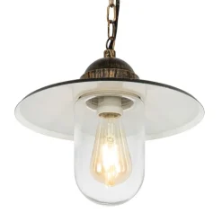 QAZQA Gartenbeleuchtung|Pendelleuchten Außen*Ländliche Außenhängelampe Antikgold IP44 - Kansas